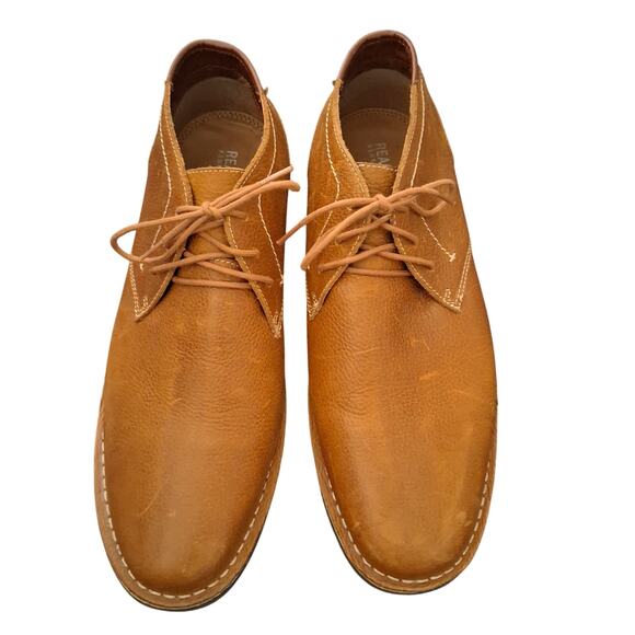Kenneth Cole Reaction Dessert Sun Chukka Men's Laced Tan Leather Shoes SZ-16 - Picture 1 of 9